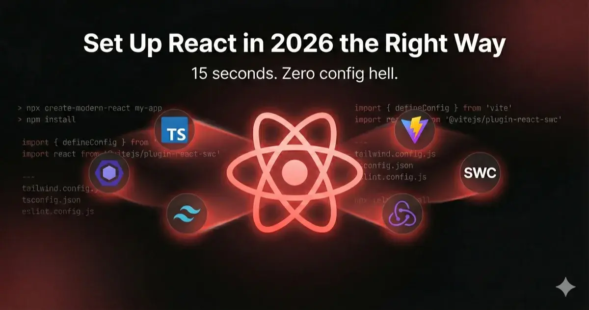 Set Up React in 2026 the Right Way — Every Config From Day One